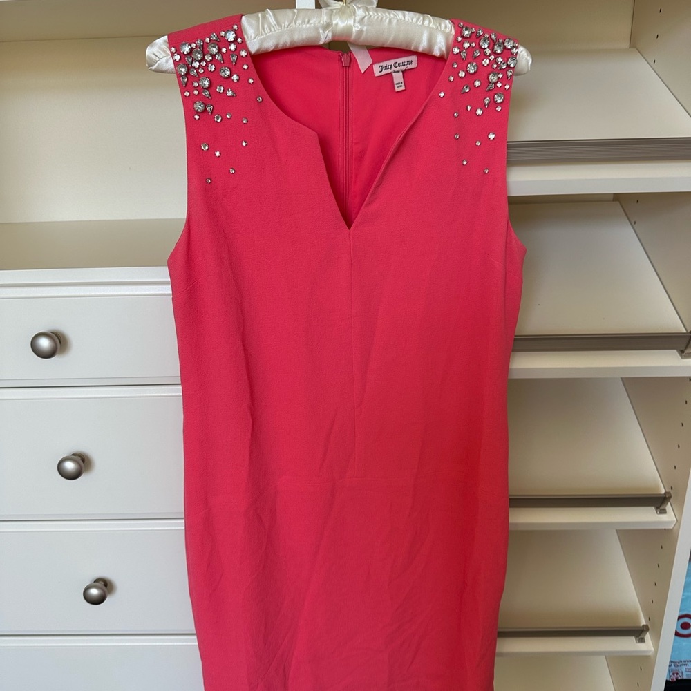 Juicy couture cocktail spring dress with beautiful decorative crystals